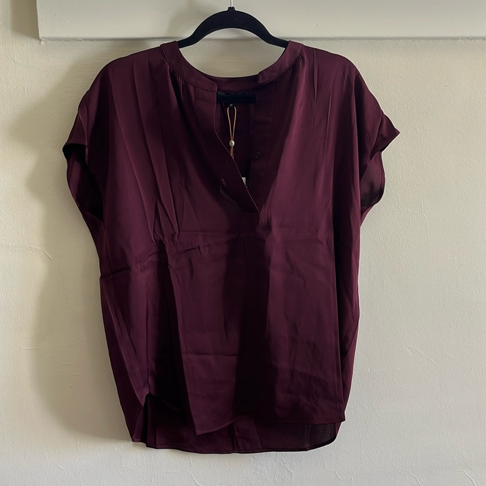Quince Washable silk stretch dolman sleeve blouse
